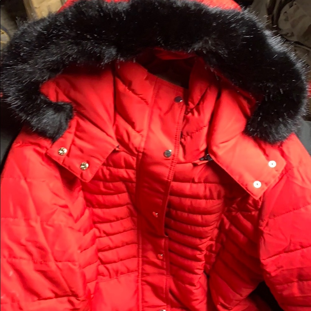 Royal Matrix women’s thick coat faux fur collar